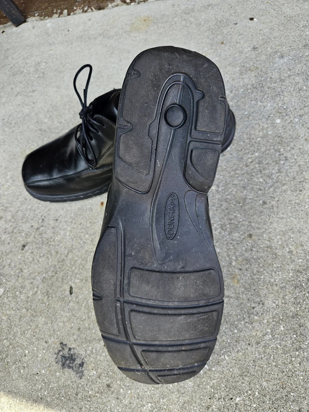 Dunham by New Balance Men's Bryce Oxford Black Dress Shoes Lace-Up Leather Used